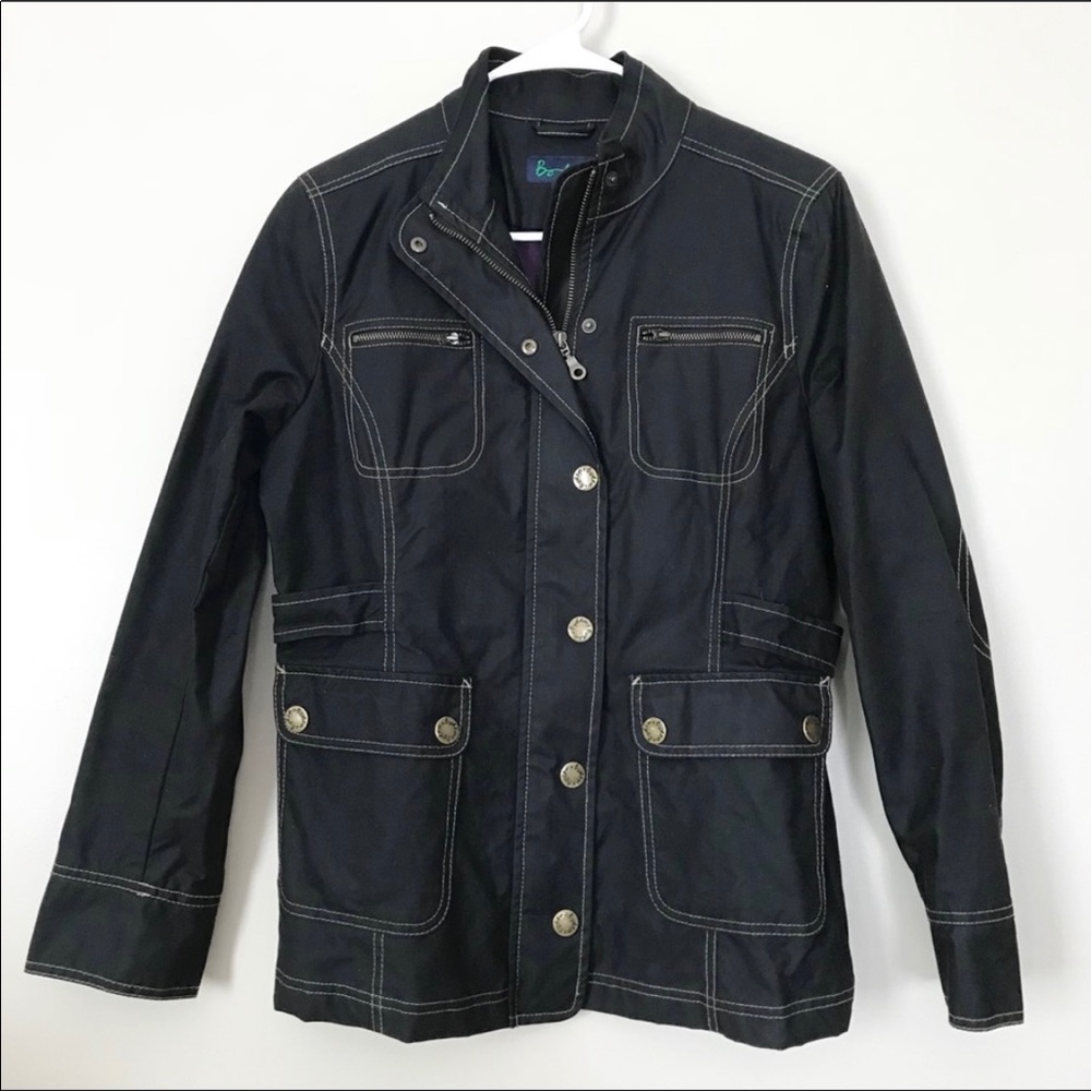 Casual Women's Black Button-Front Jacket